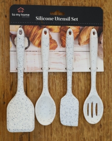 Conjunto 04 utensílios cozinha de silicone.