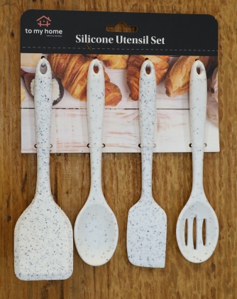 Conjunto 04 utensílios cozinha de silicone.